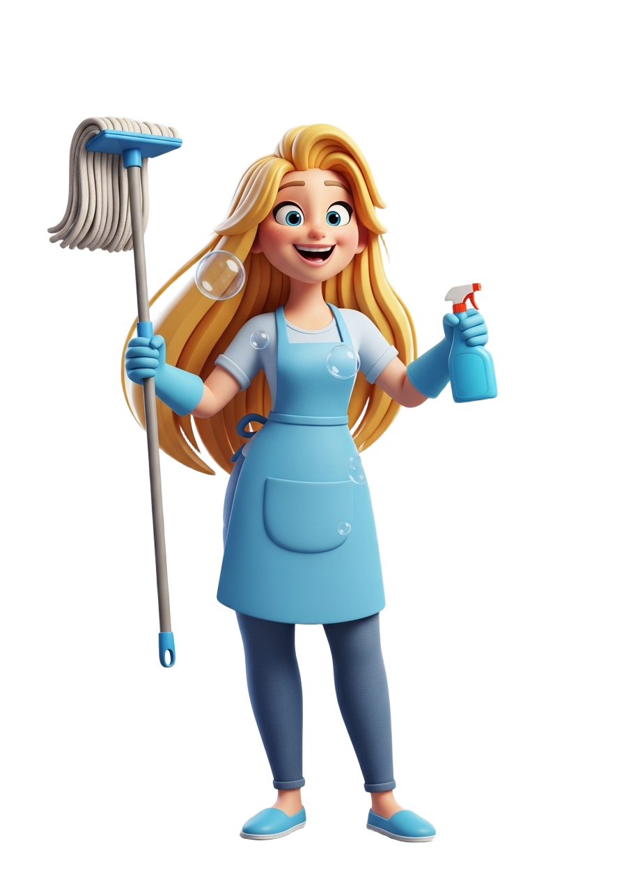 Sparkles Cleaning Services mascot – professional cleaners based in Llanelli, Carmarthenshire